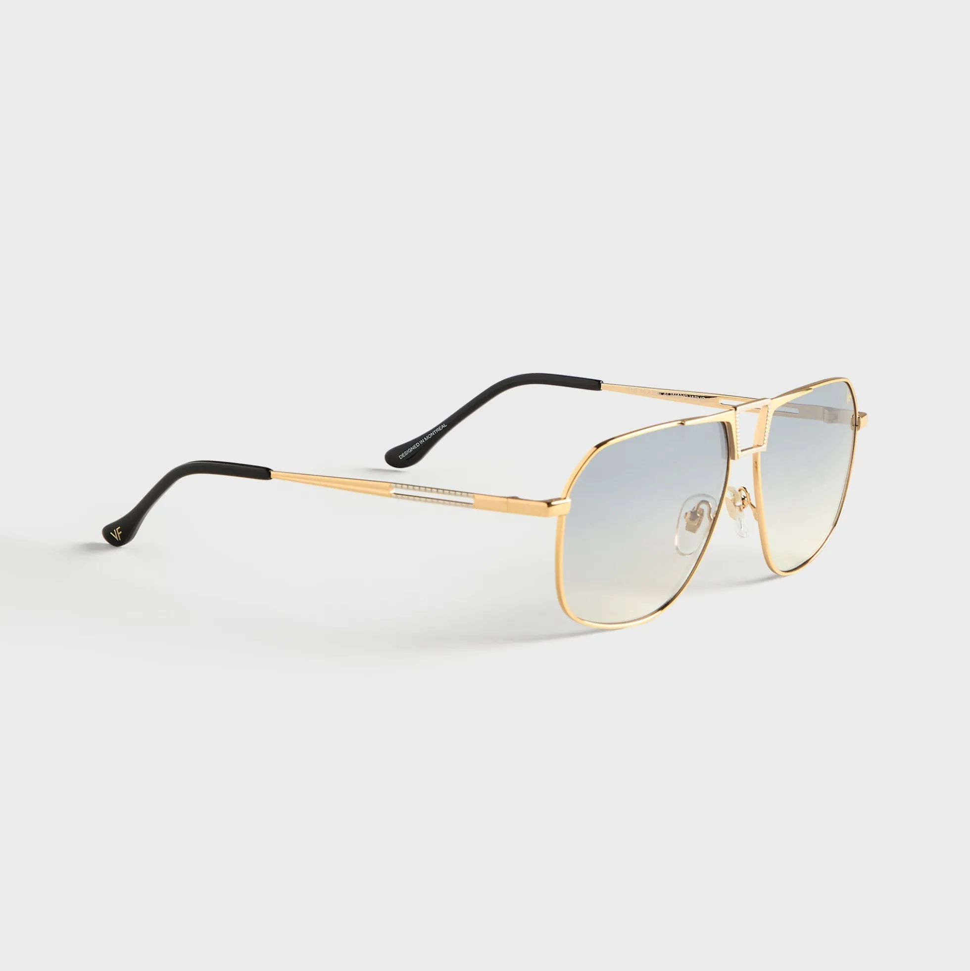 Bellagio Two-Tone Yellow & White Gold Sunglasses