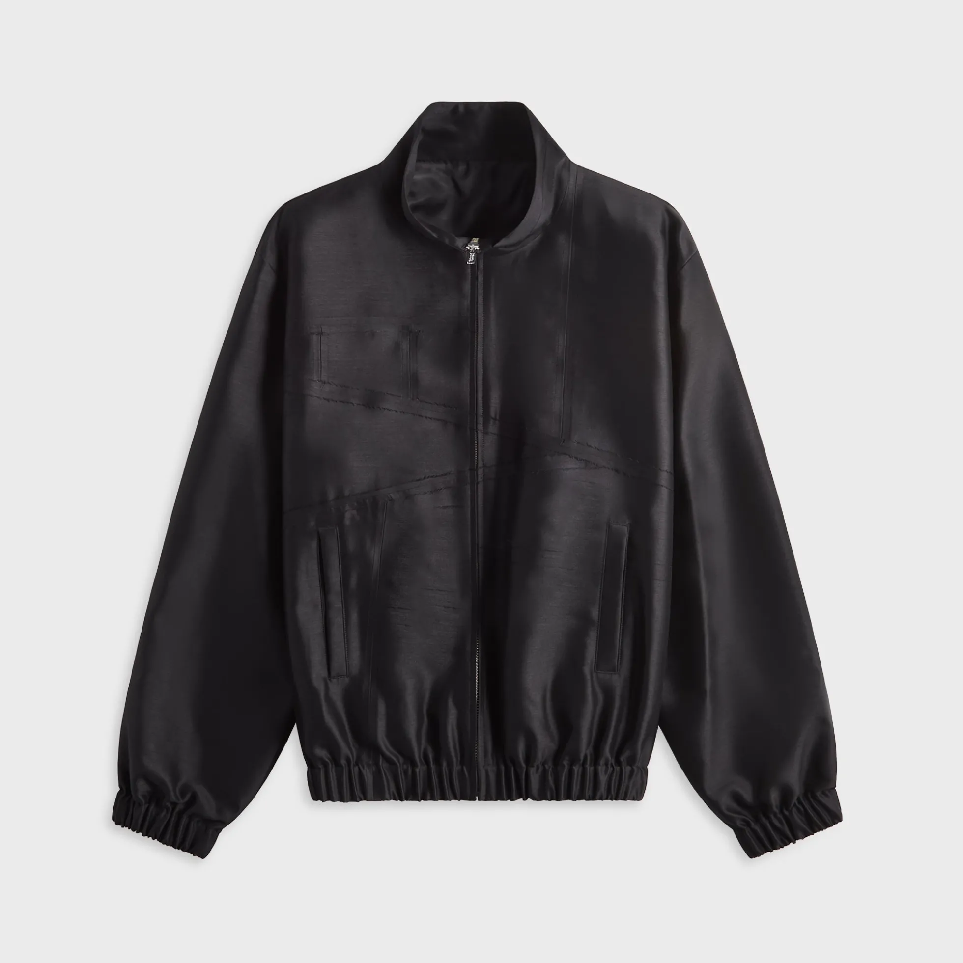 Black Deconstructed Zip Bomber Blouson