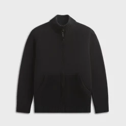 Cotton Mixed Zipped Cardigan