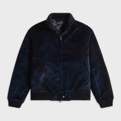 Cotton Printed Music Note Velveteen Jacket