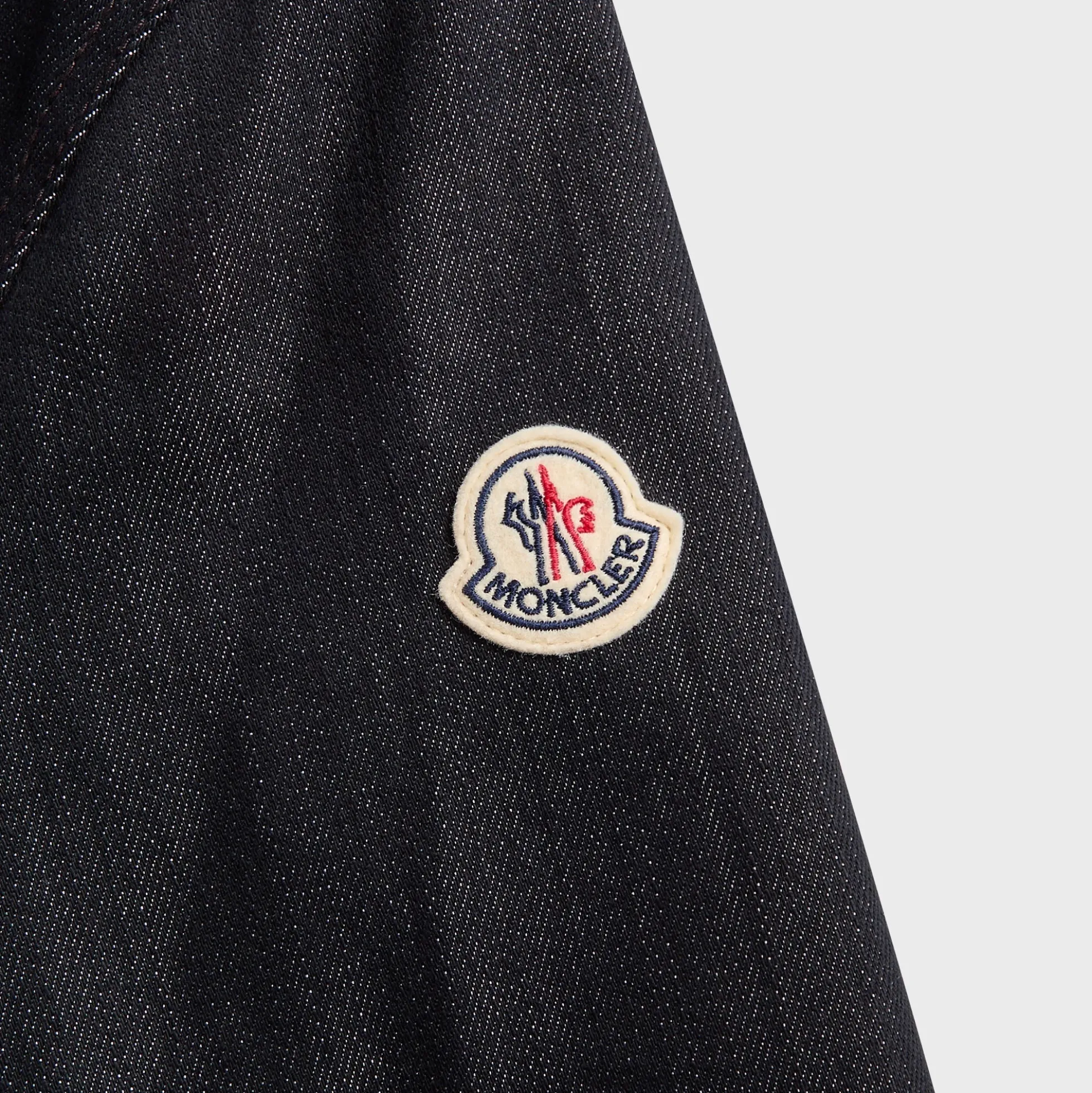 Denim Corduroy-Timmed Shirt Jacket