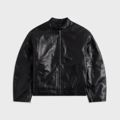 Domenico Leather Bomber Jacket