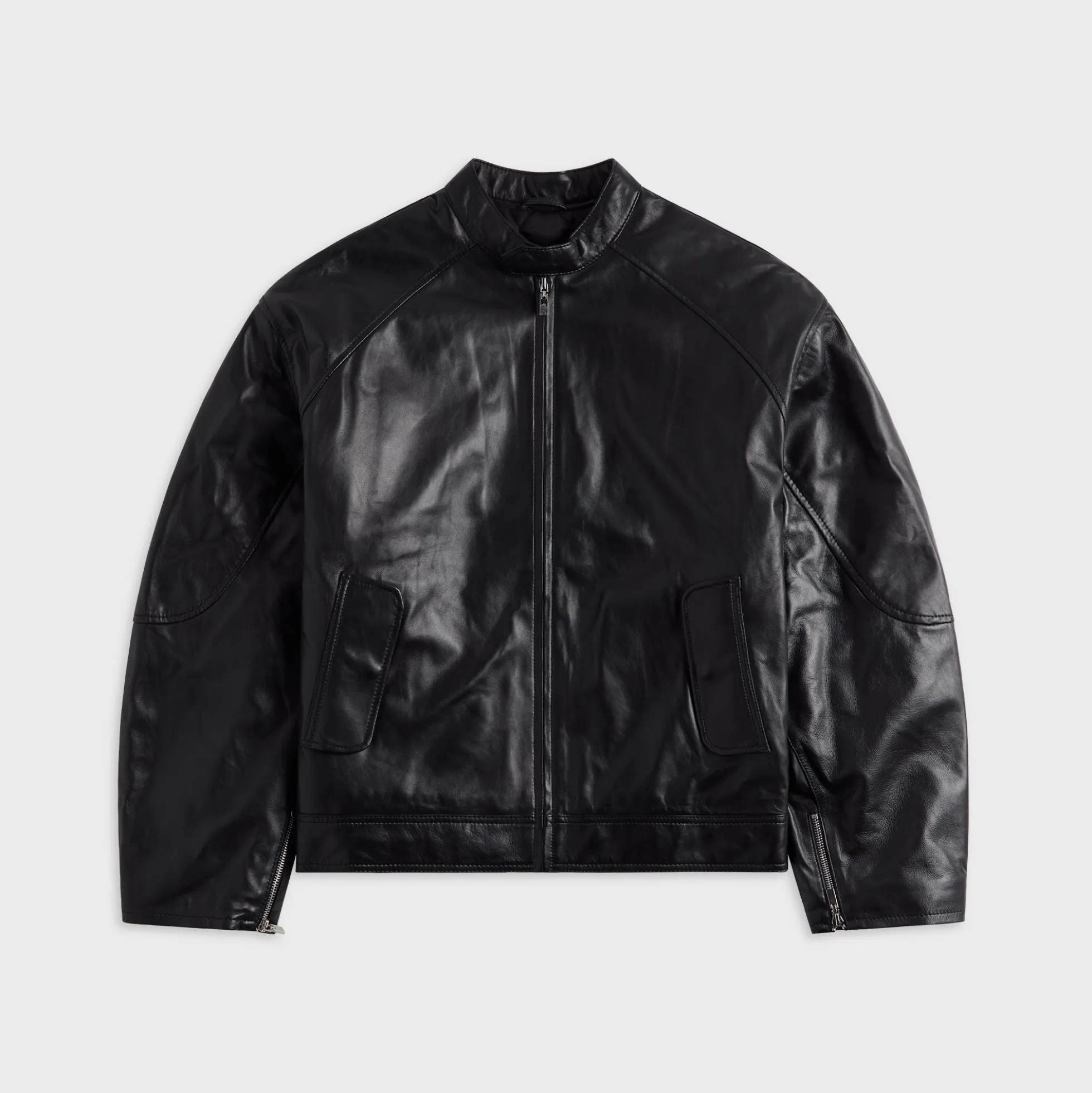Domenico Leather Bomber Jacket