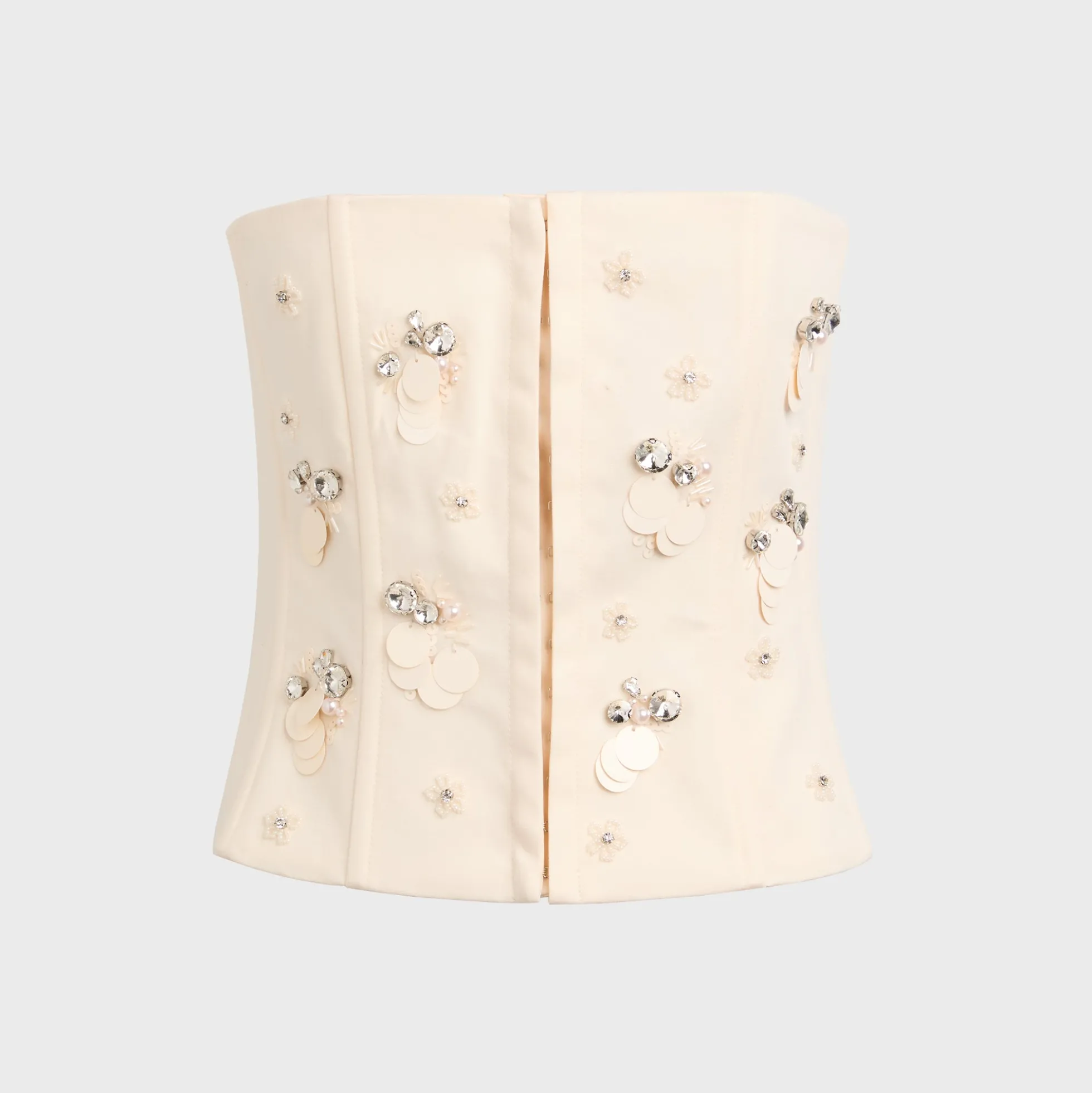 Embellished Twill Corset