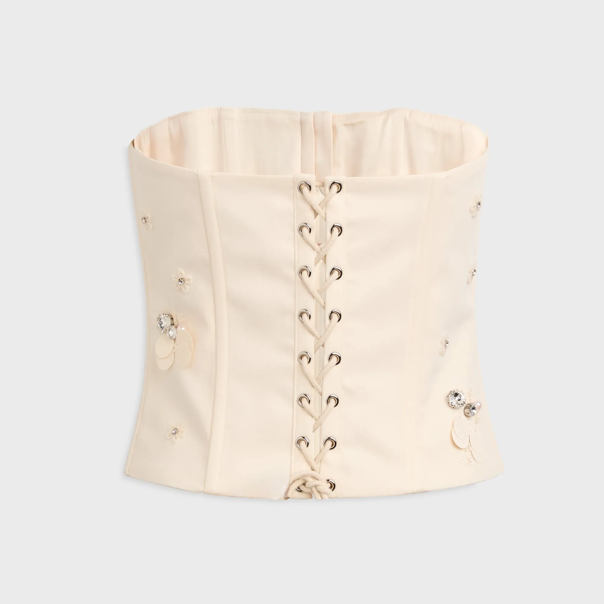 Embellished Twill Corset