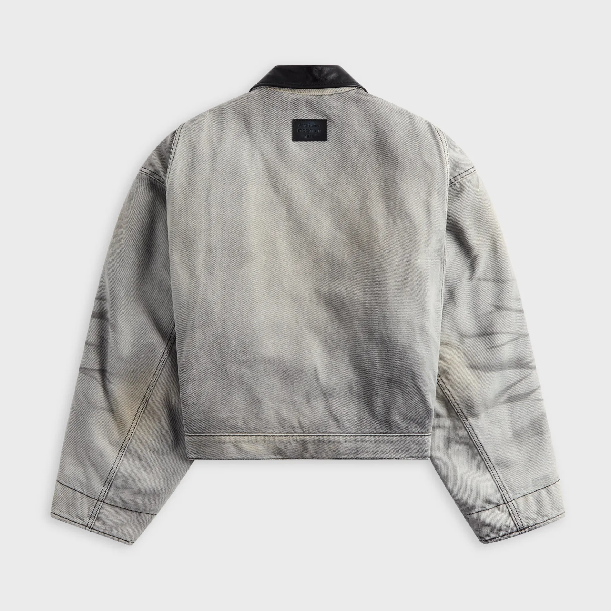 Faded Denim Bomber Jacket
