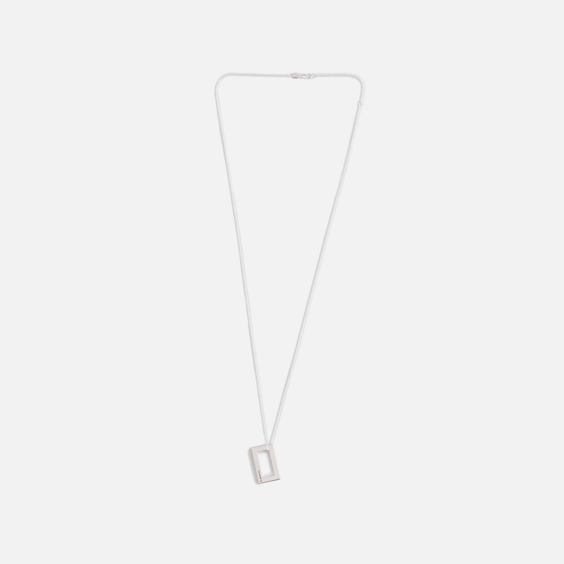 3.4g Rectangle Pendant Polished Silver