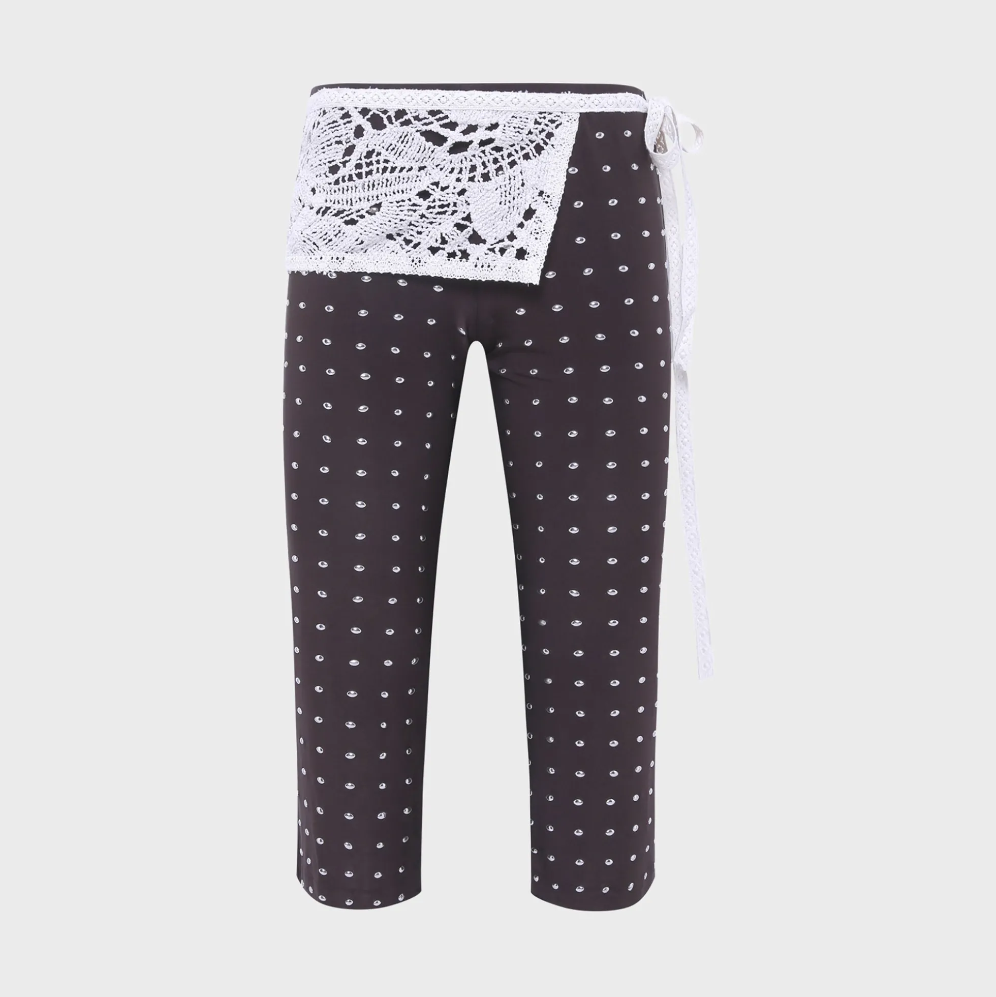 Gianna Studded Jersey Capri Pants