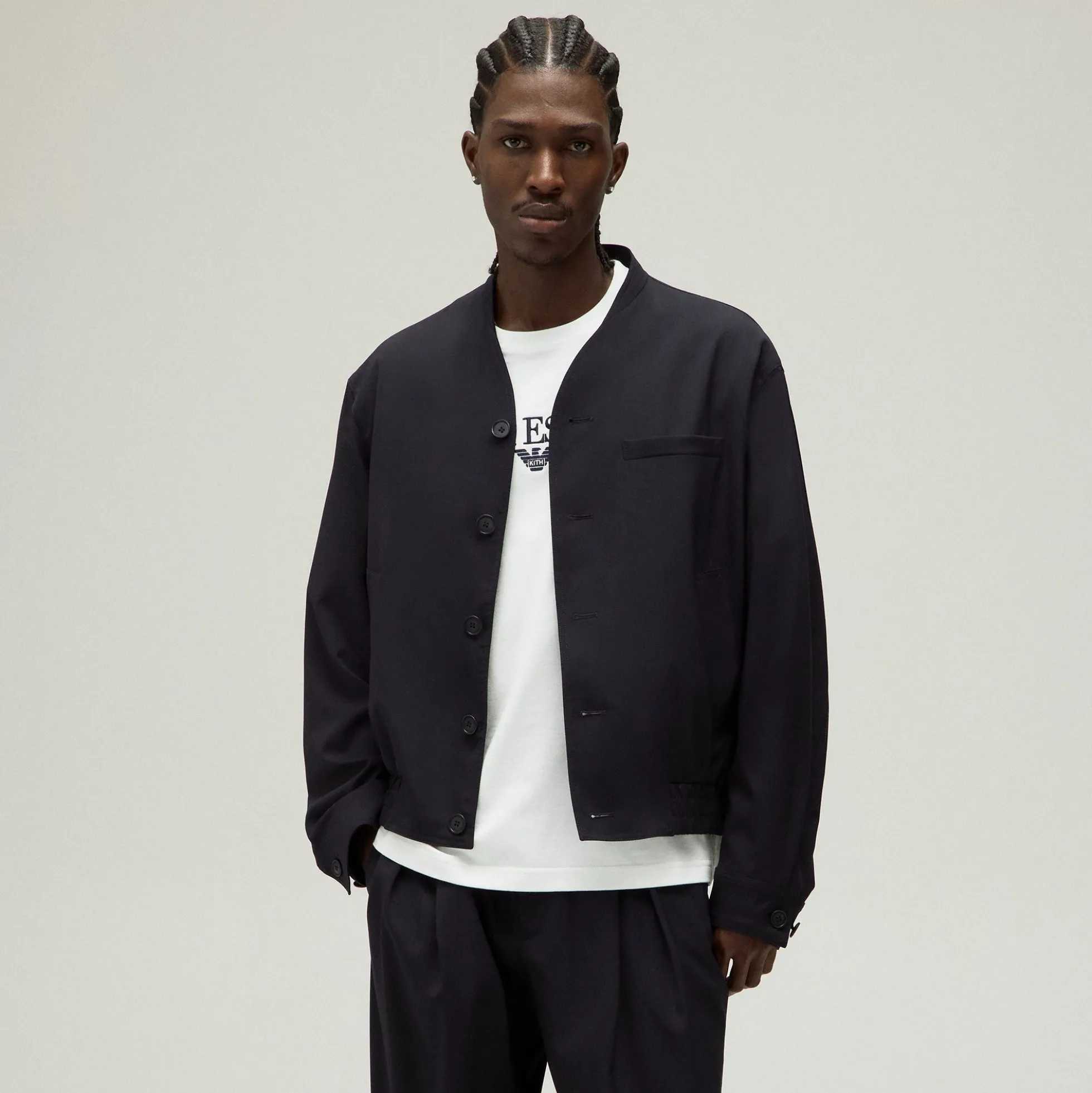 Giorgio Armani & Kith Collarless Bomber Jacket