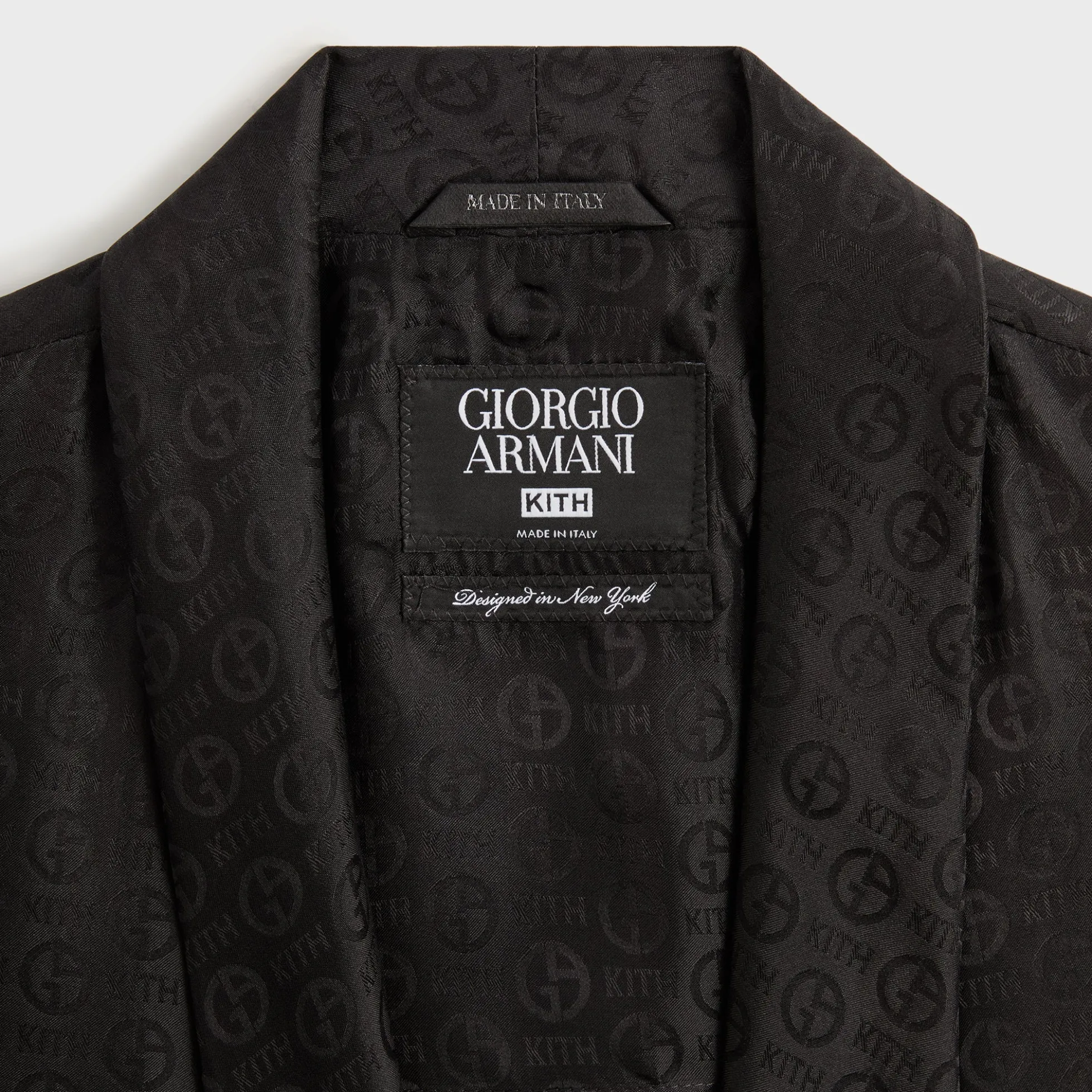 Giorgio Armani & Kith Monogram Long Sleeve Thompson Crossover Shirt