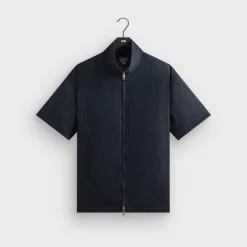 Giorgio Armani & Kith Open Weave Colton Zip-Up Shirt
