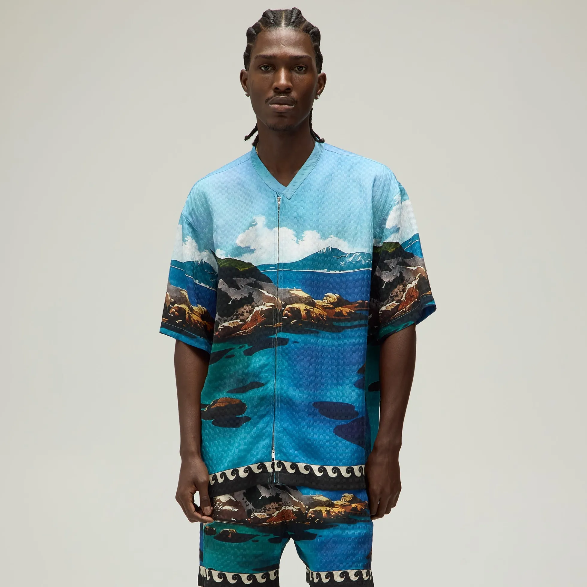 Giorgio Armani & Kith Sardinia Short Sleeve Zip Shirt