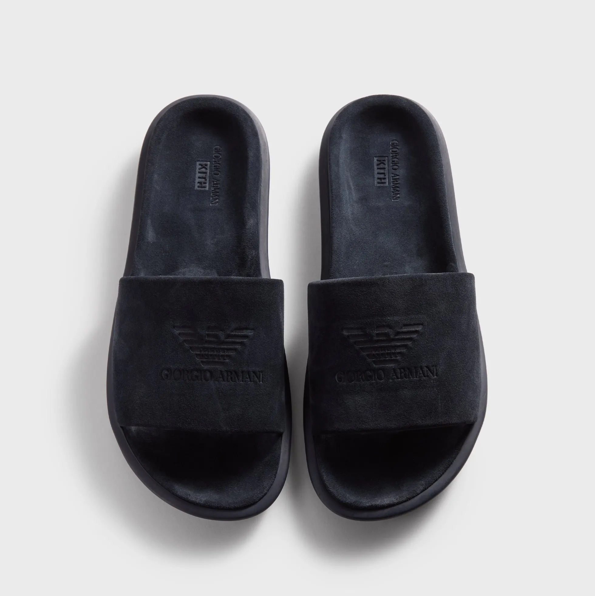 Giorgio Armani & Kith Suede Slides