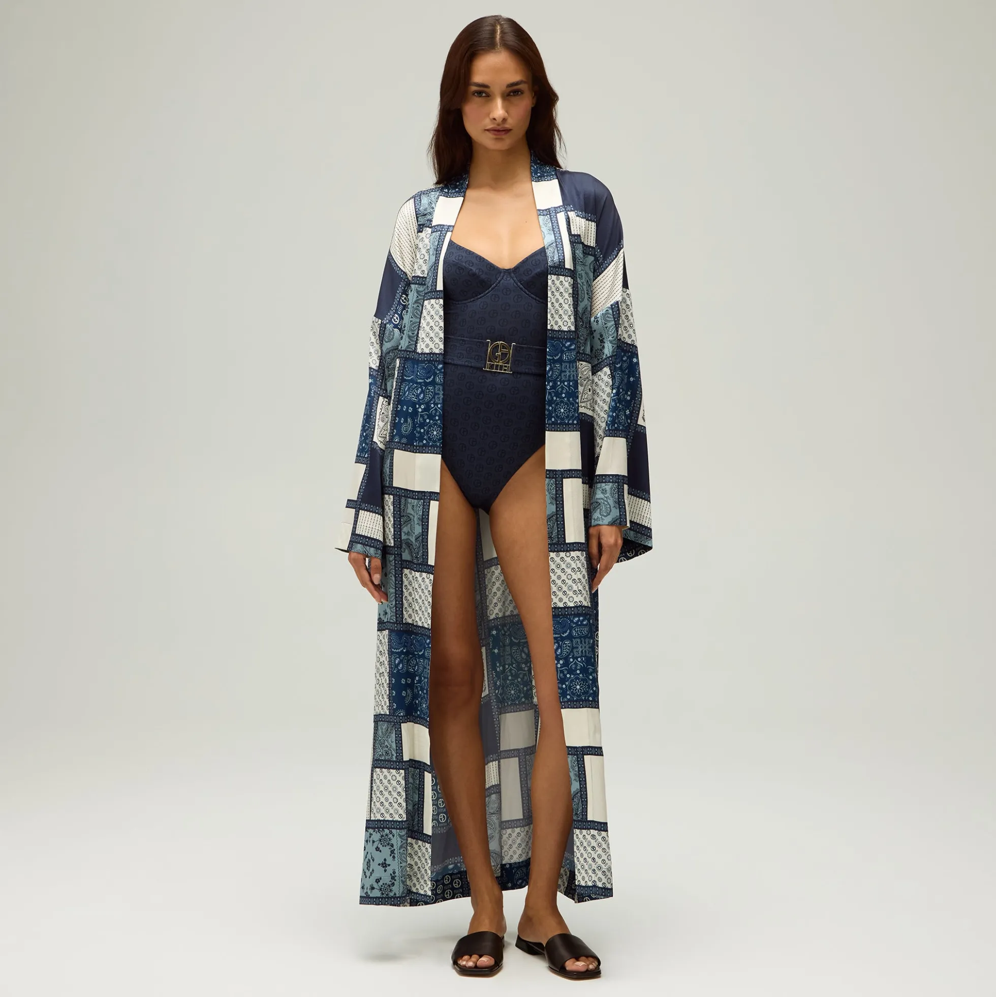 Giorgio Armani & Kith Women Hammered Silk Kimono