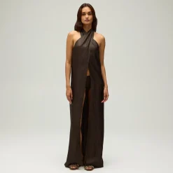 Giorgio Armani & Kith Women Silk Wrap Halter Cover Up