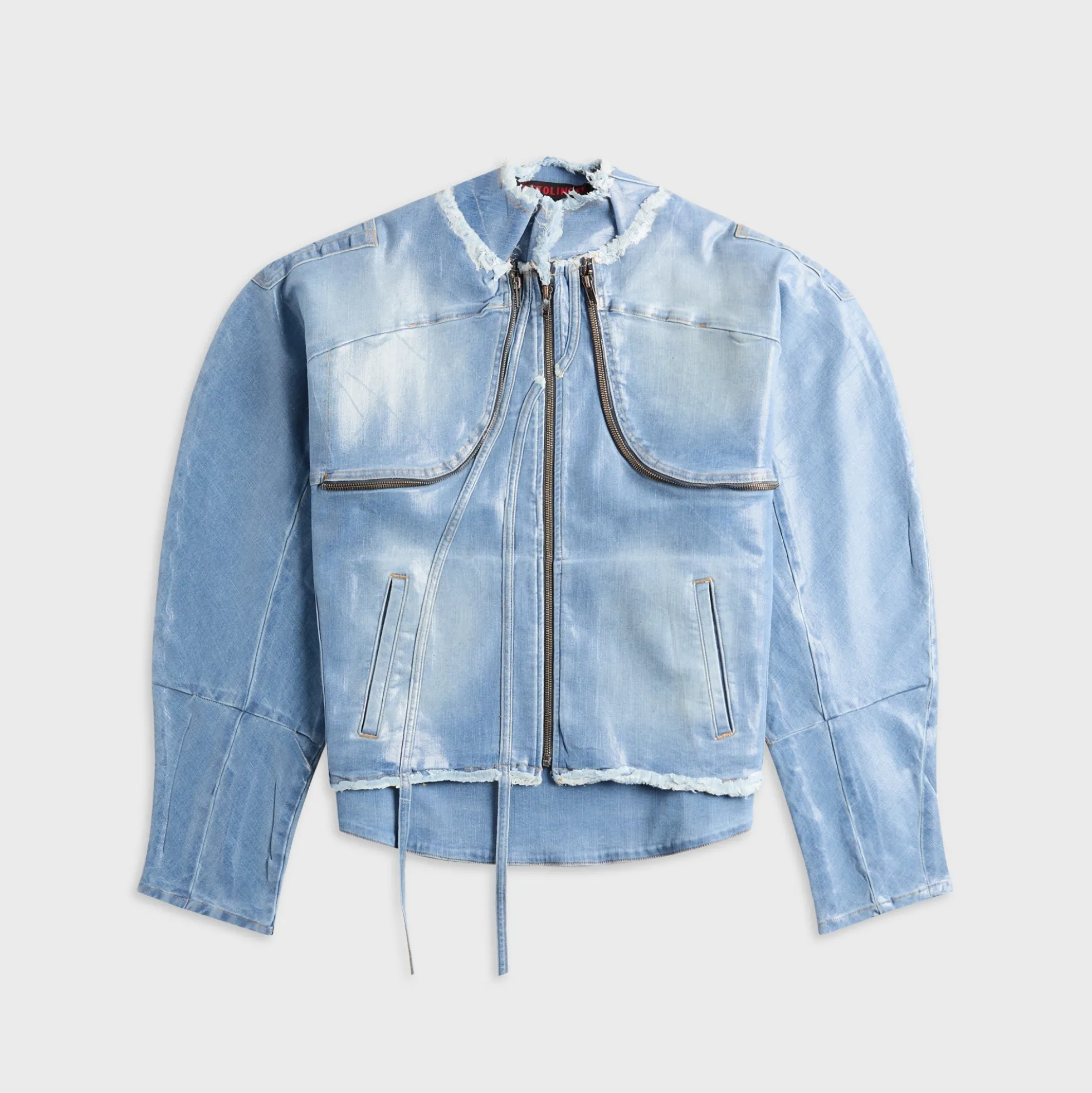 Glazed Denim Zip Jacket