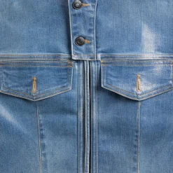 Glazed Denim Zip Top