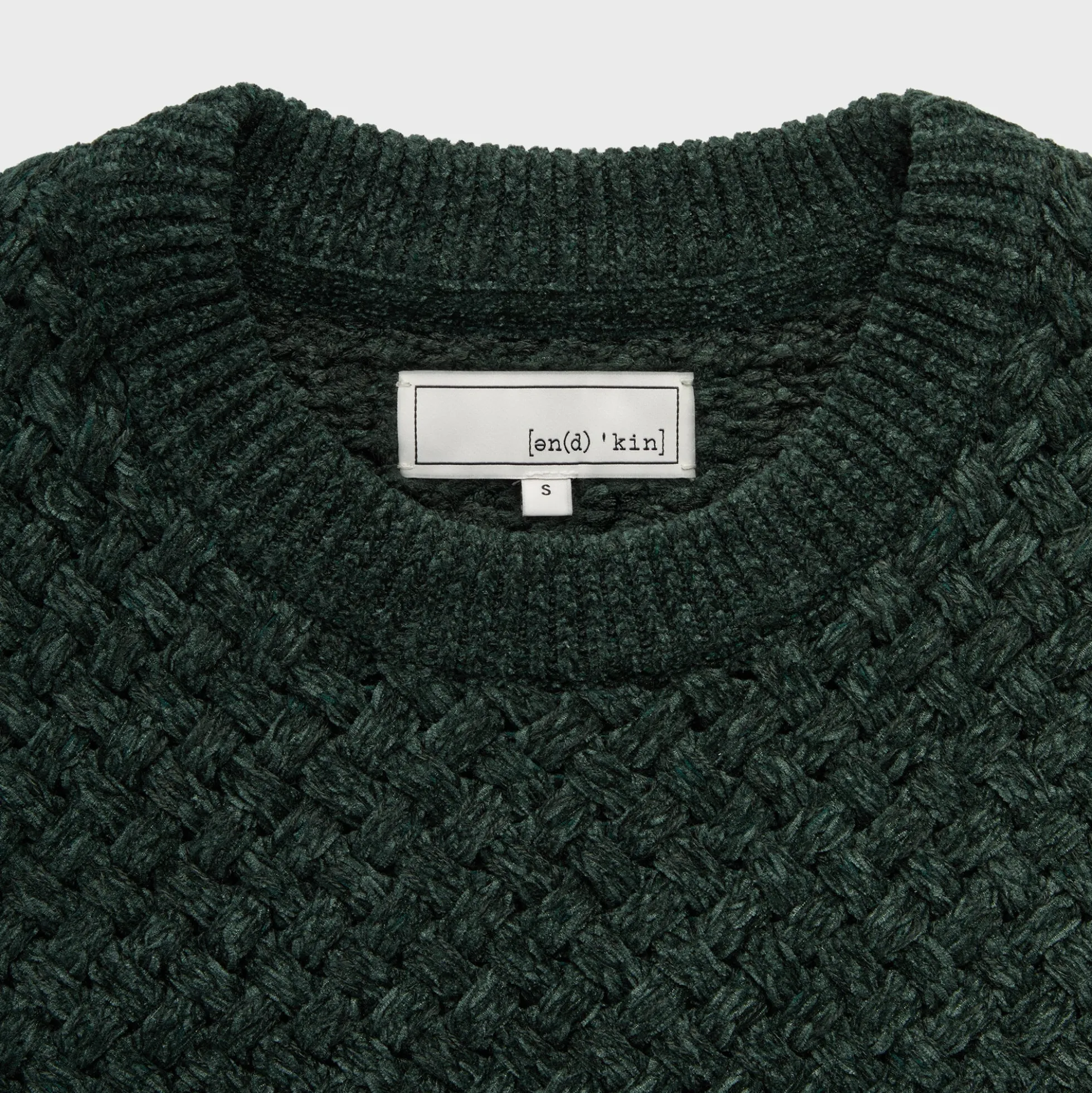 &Kin Basketweave Chenille Lewis Crewneck