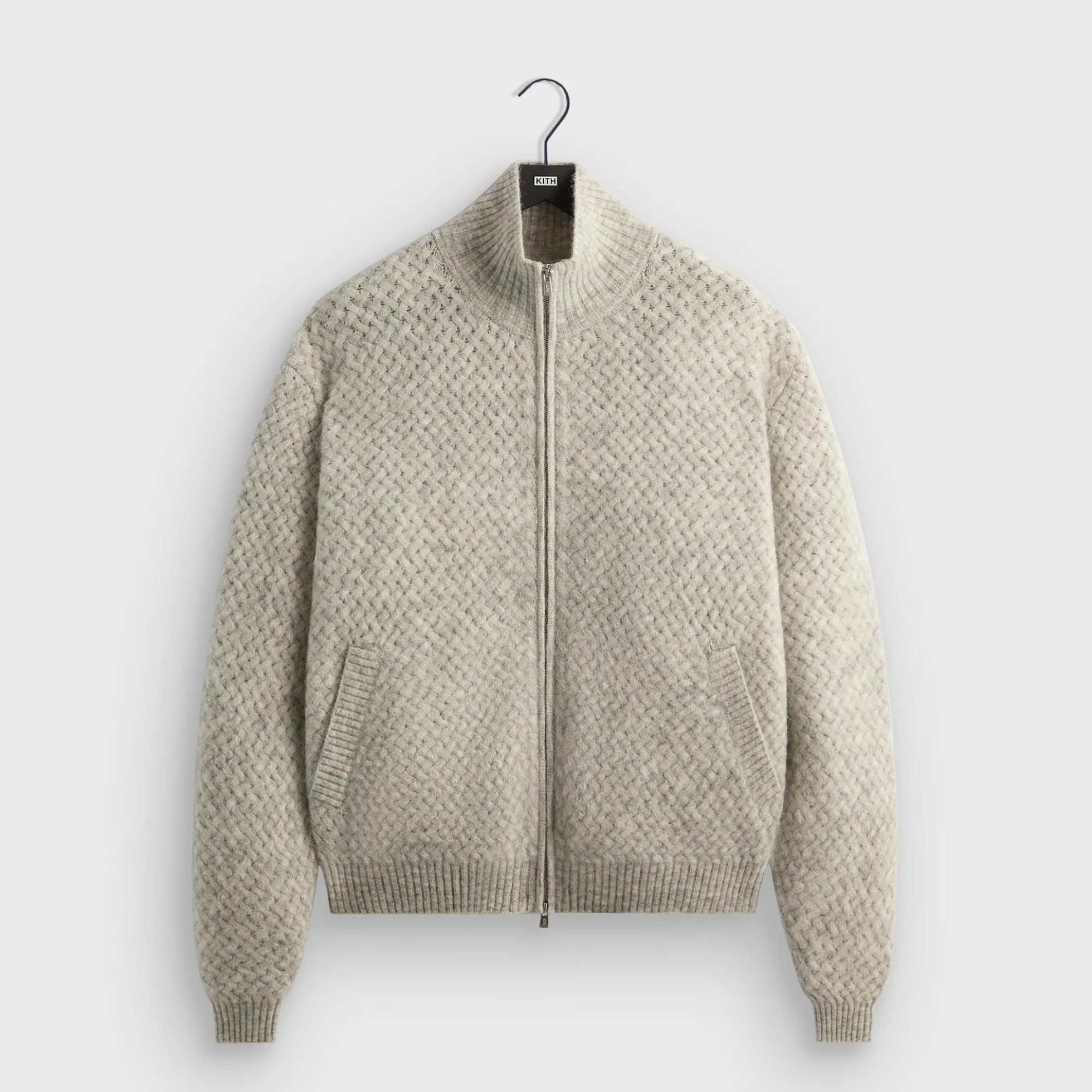 &Kin Basketweave Mohair Wyona Full Zip