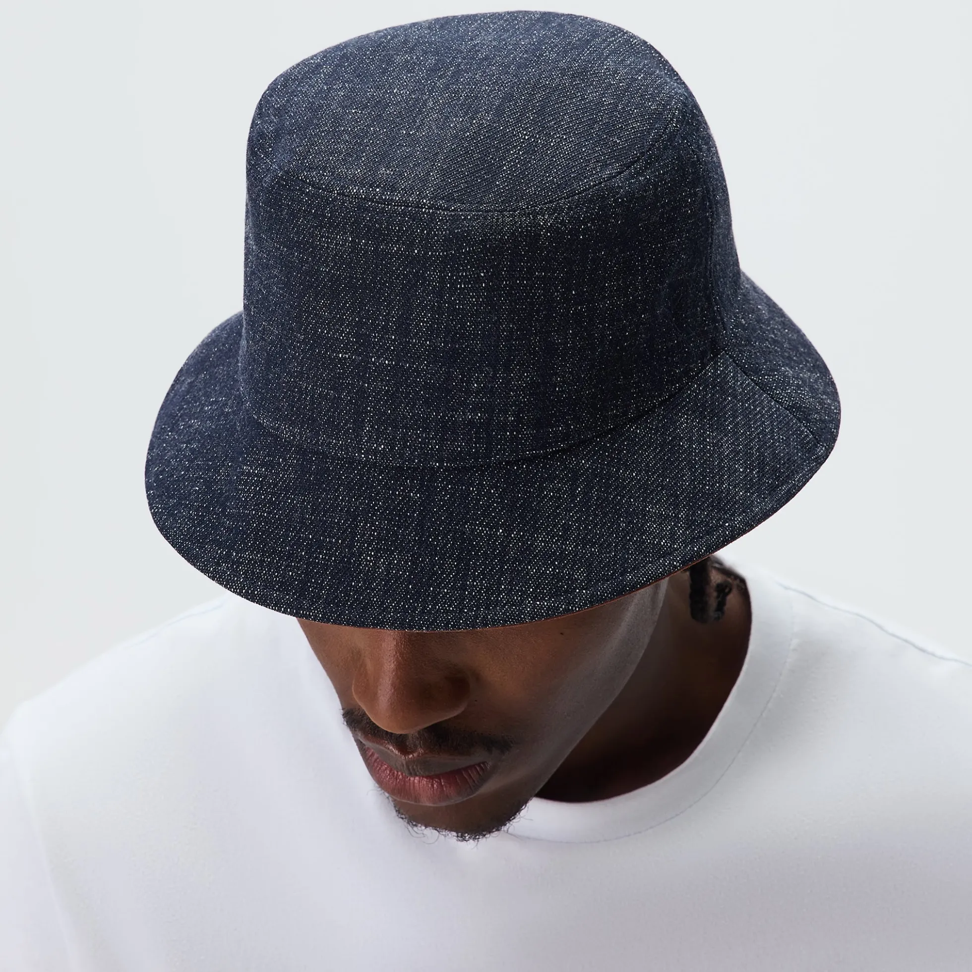 &Kin Wool Denim Dawson Bucket Hat