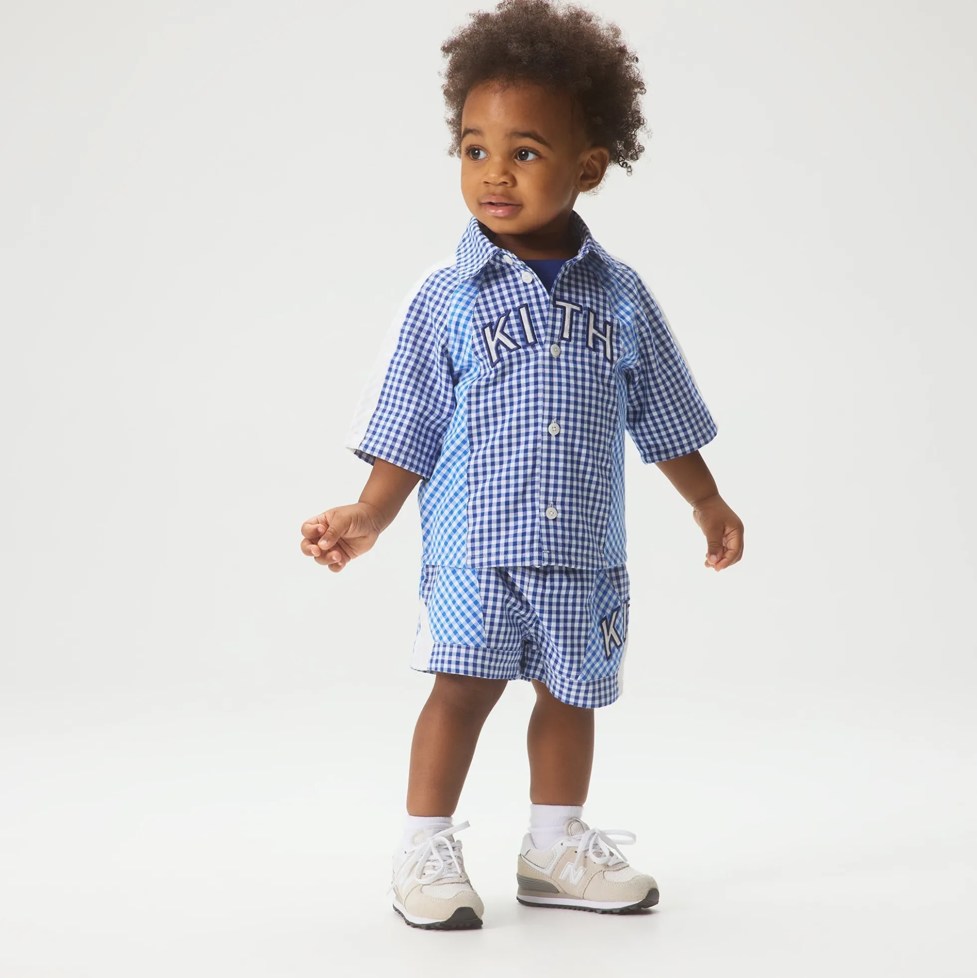 Kith Baby Color-Blocked Gingham Apollo Shirt