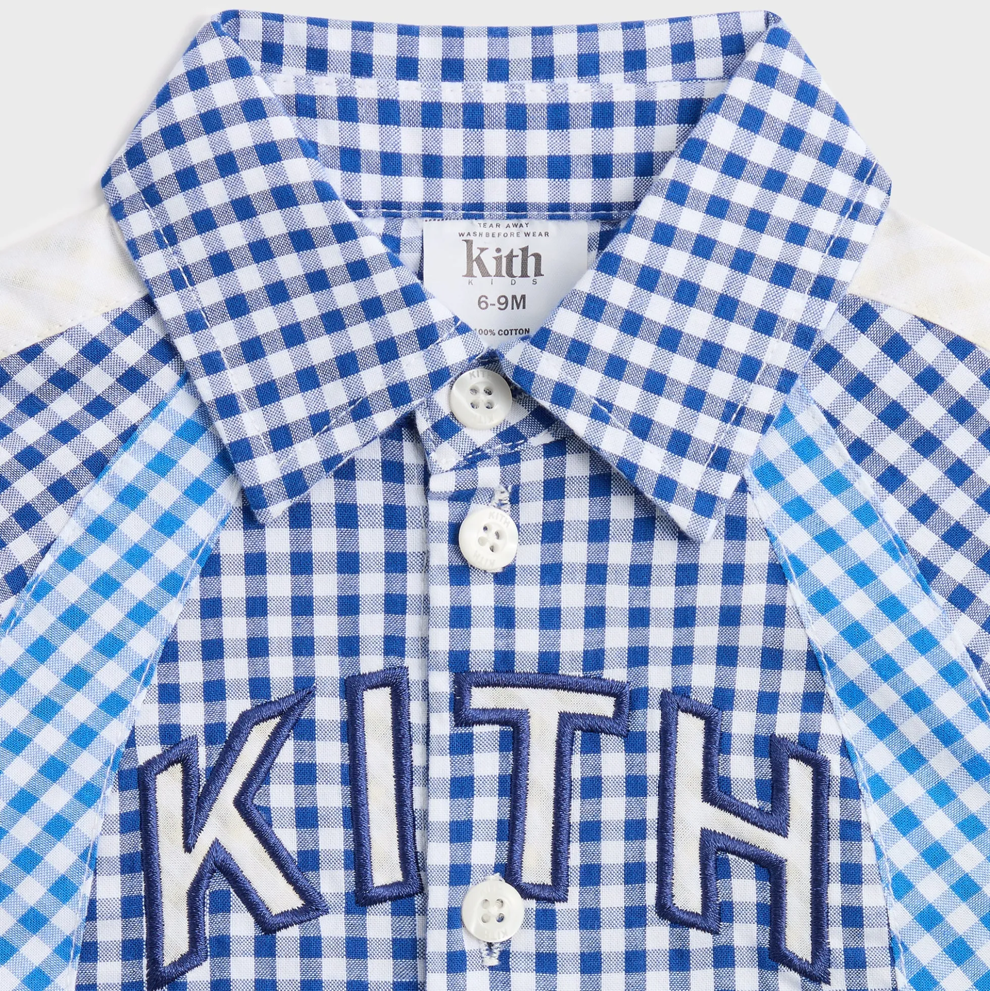 Kith Baby Color-Blocked Gingham Apollo Shirt