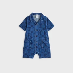 Kith Baby Monogram Denim Belmont Shortall
