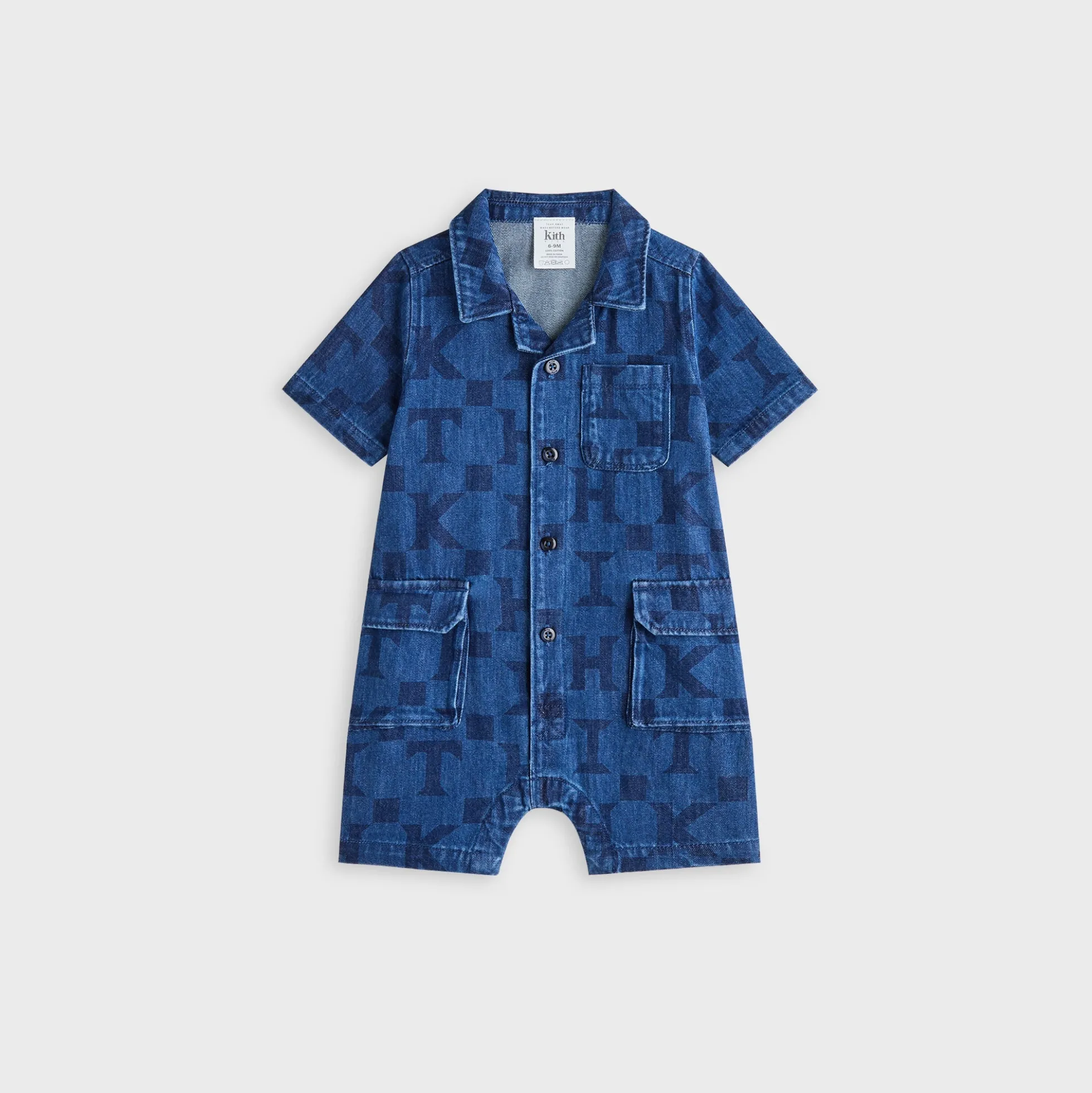 Kith Baby Monogram Denim Belmont Shortall