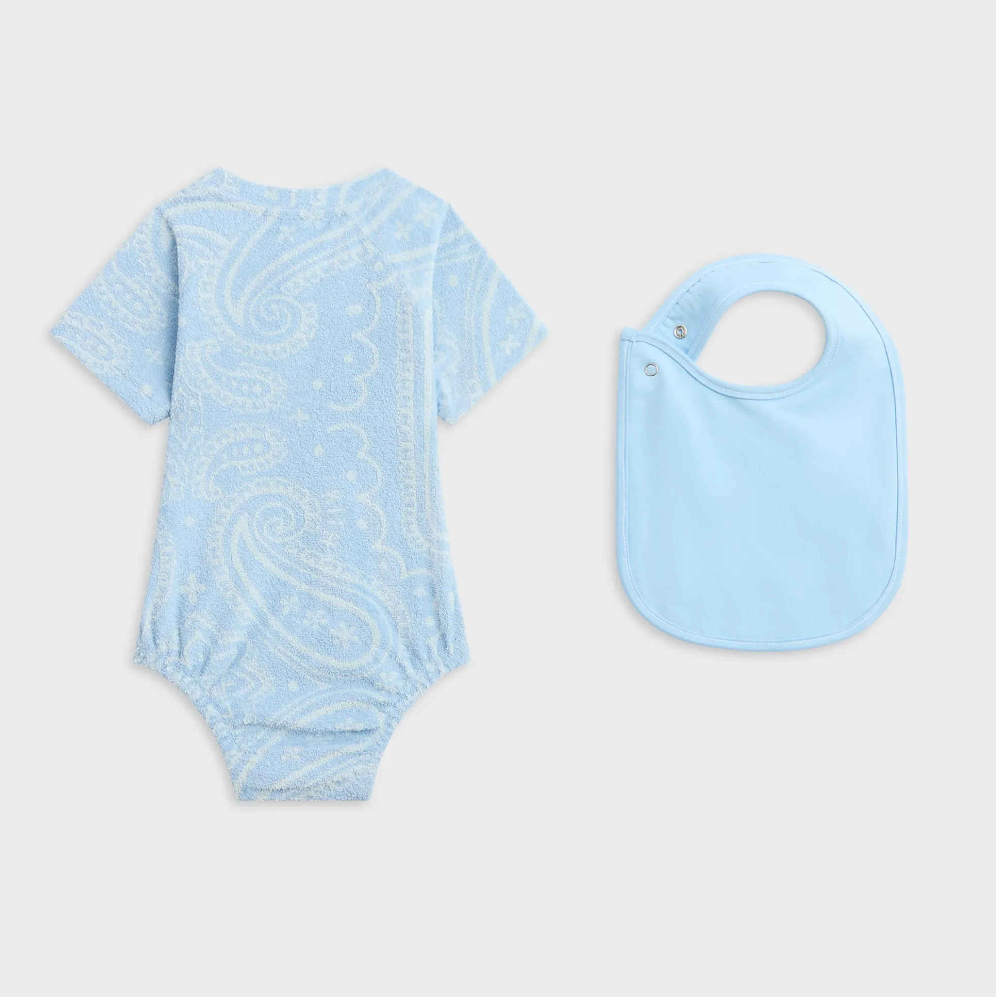 Kith Baby Paisley Jacquard Henley Romper Box Set