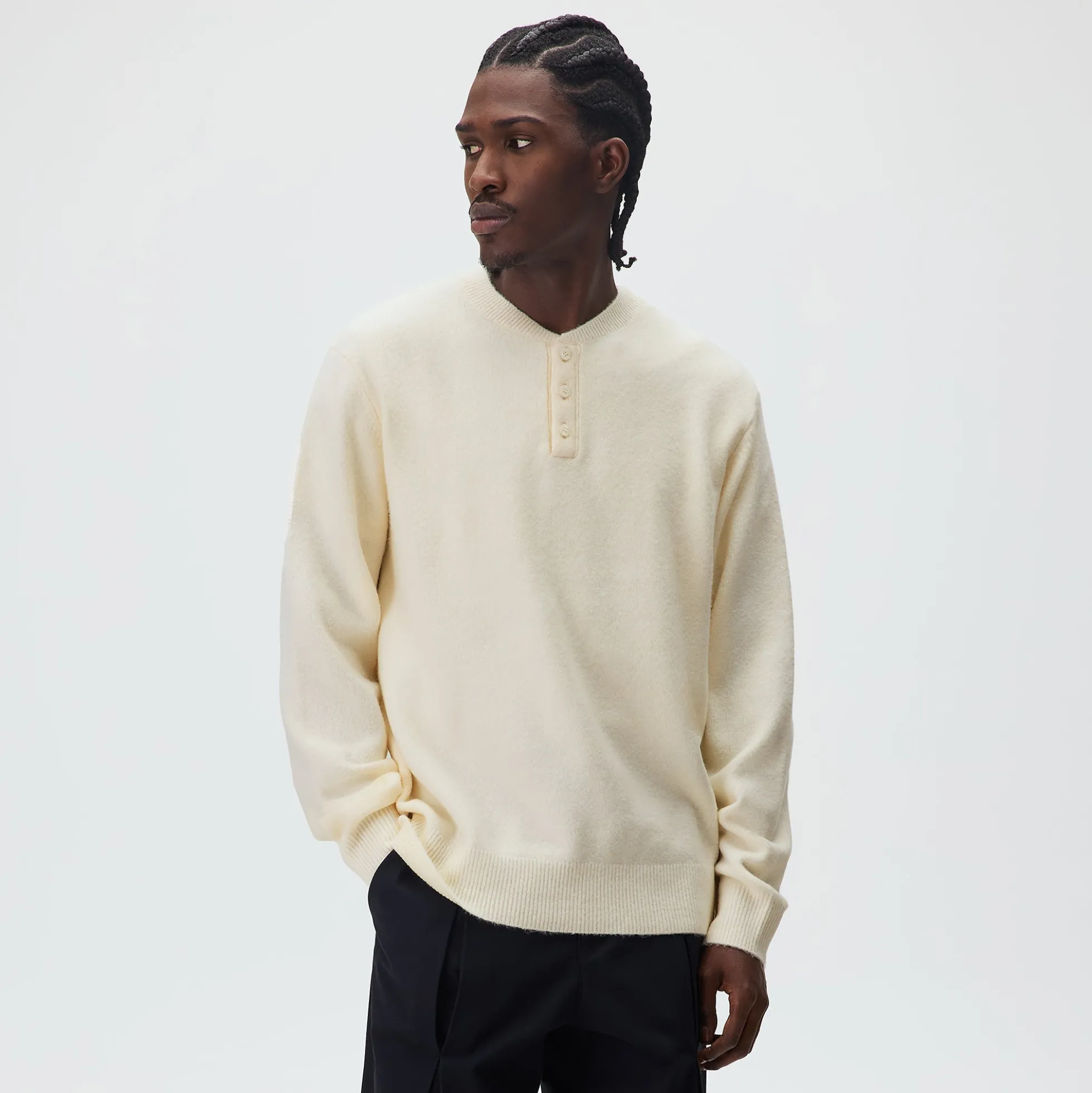 Kith Boucle Harmon Henley Sweater