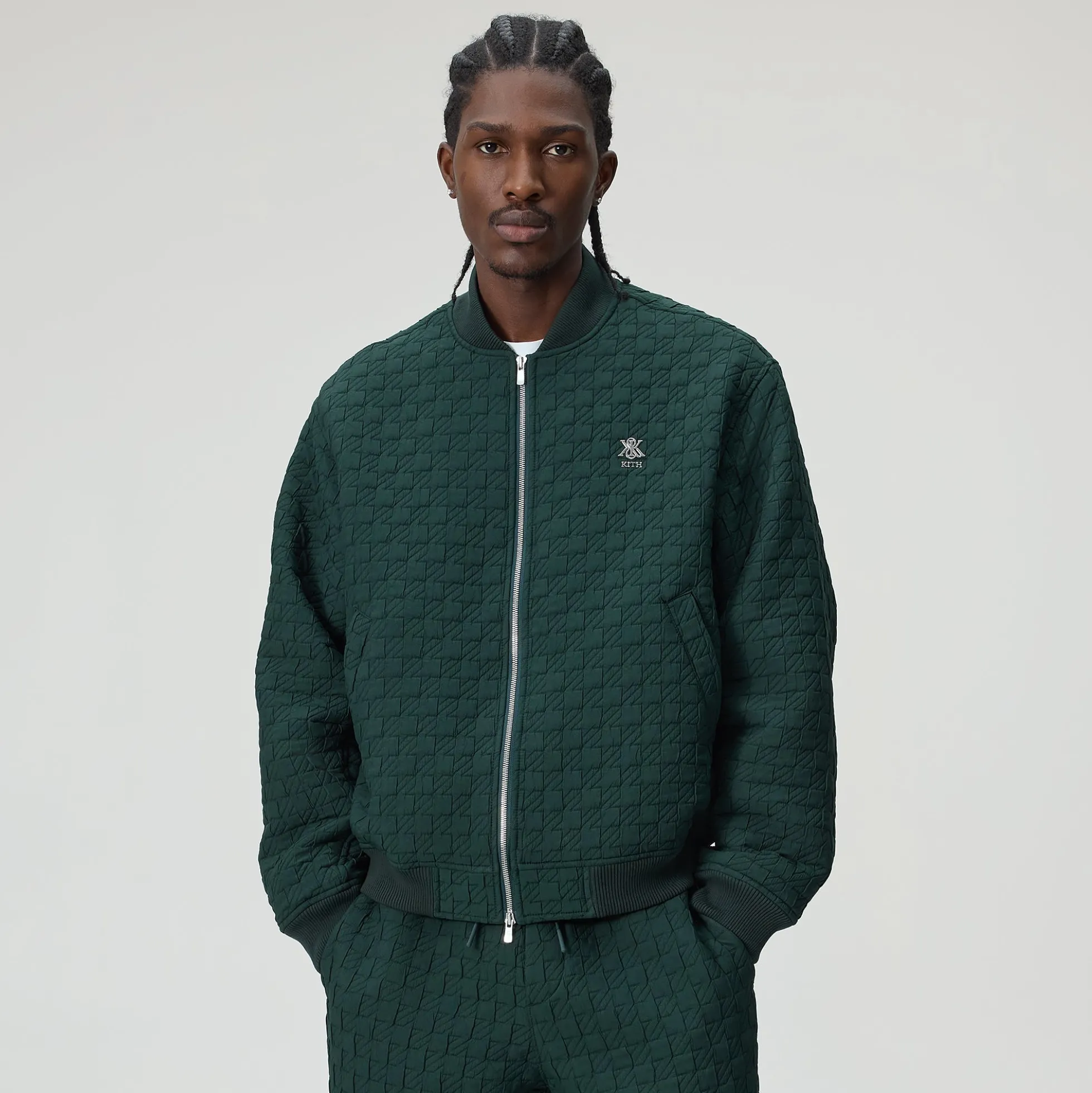 Kith Check Quilt Avery Bomber Jacket