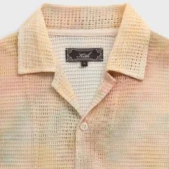Kith Cloud Dye Cotton Mesh Thompson Camp Collar Shirt