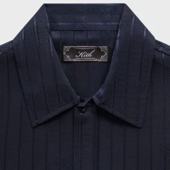 Kith Crest Logo Long Sleeve Boxy Collared Overshirt