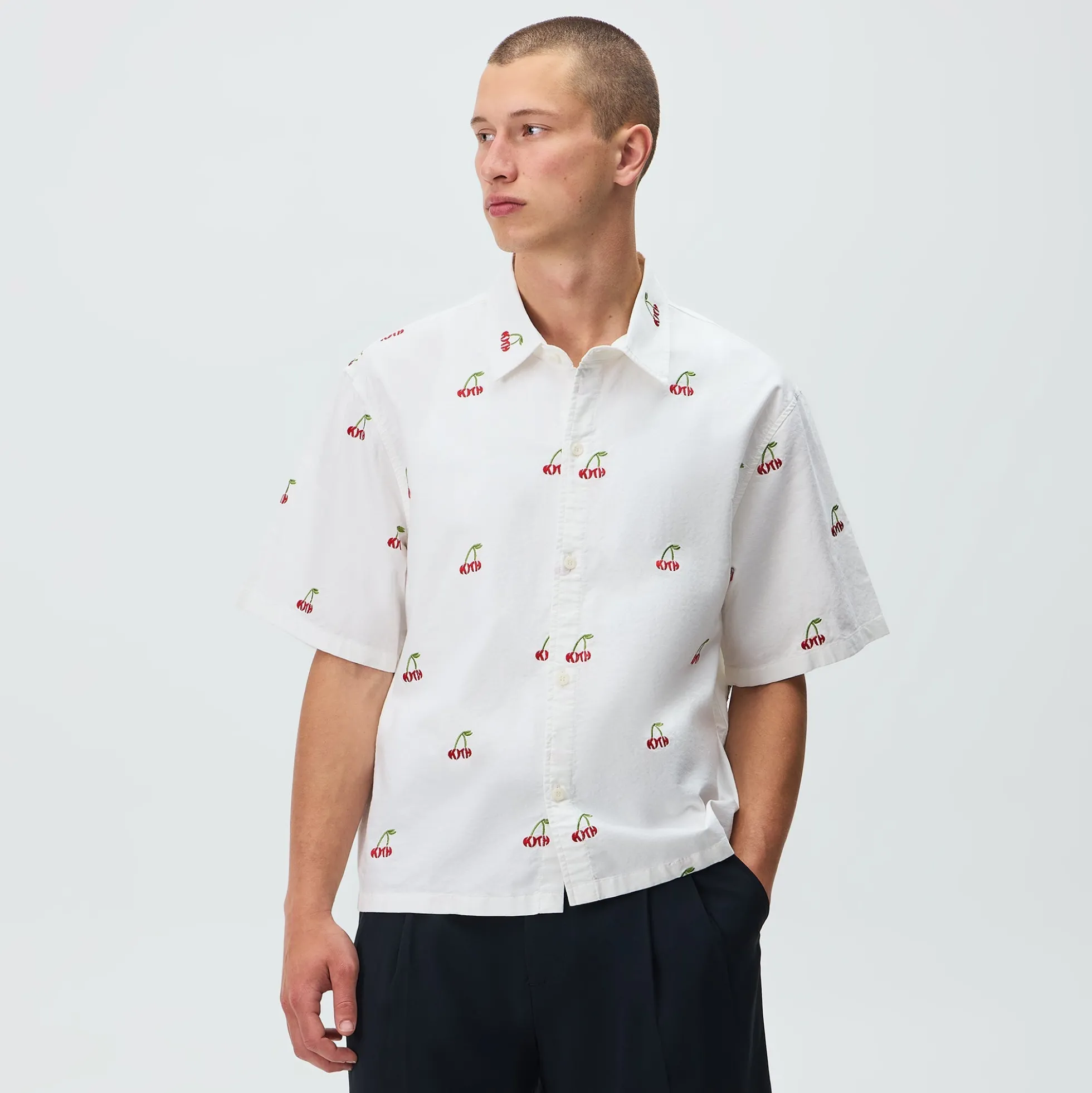 Kith Embroidered Cherry Oxford Cotton Harvey Shirt