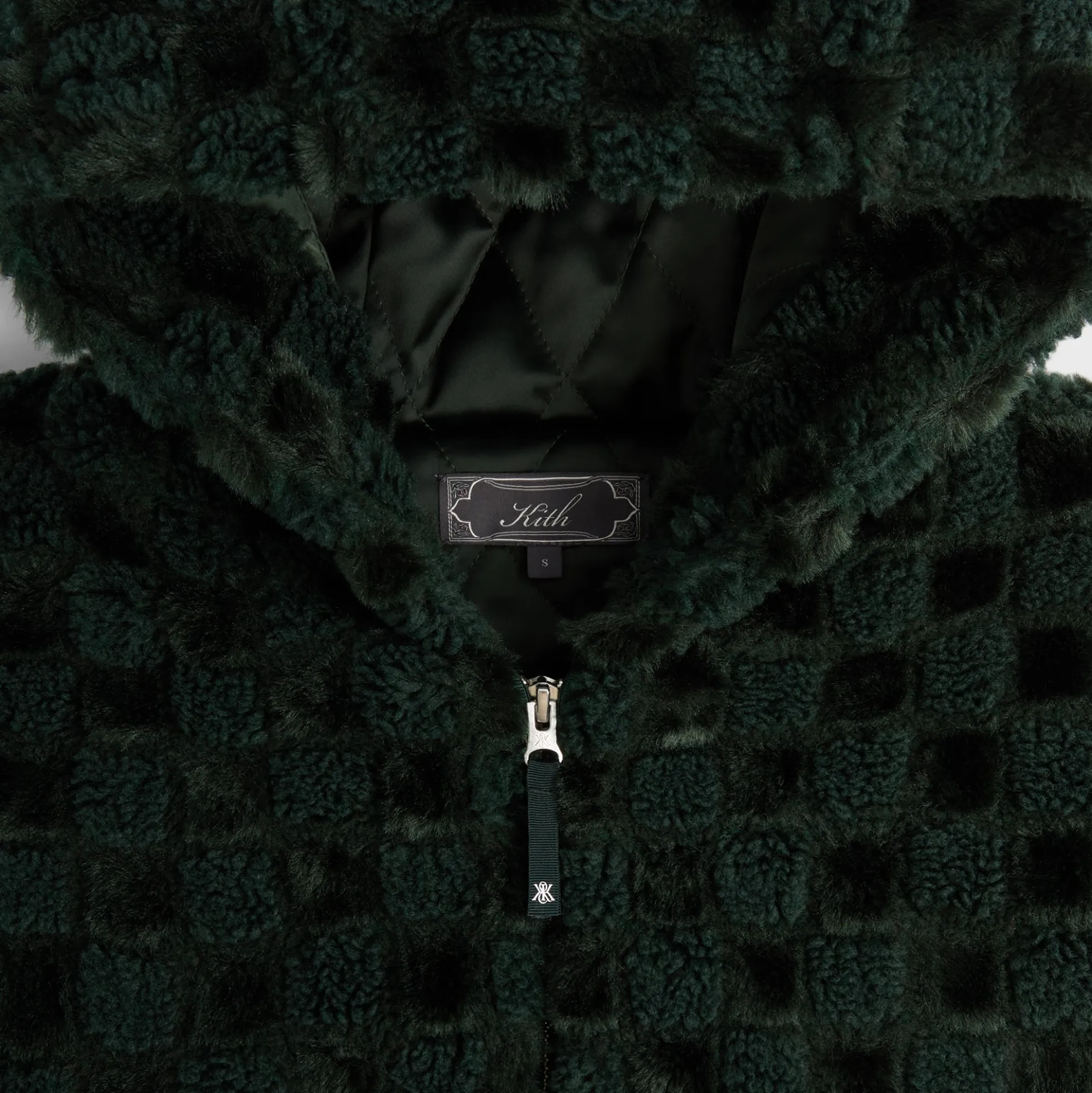 Kith Faux Fur Cropped Hoodie Bomber