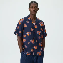 Kith for the New York Knicks Playoffs Thompson Camp Collar Shirt