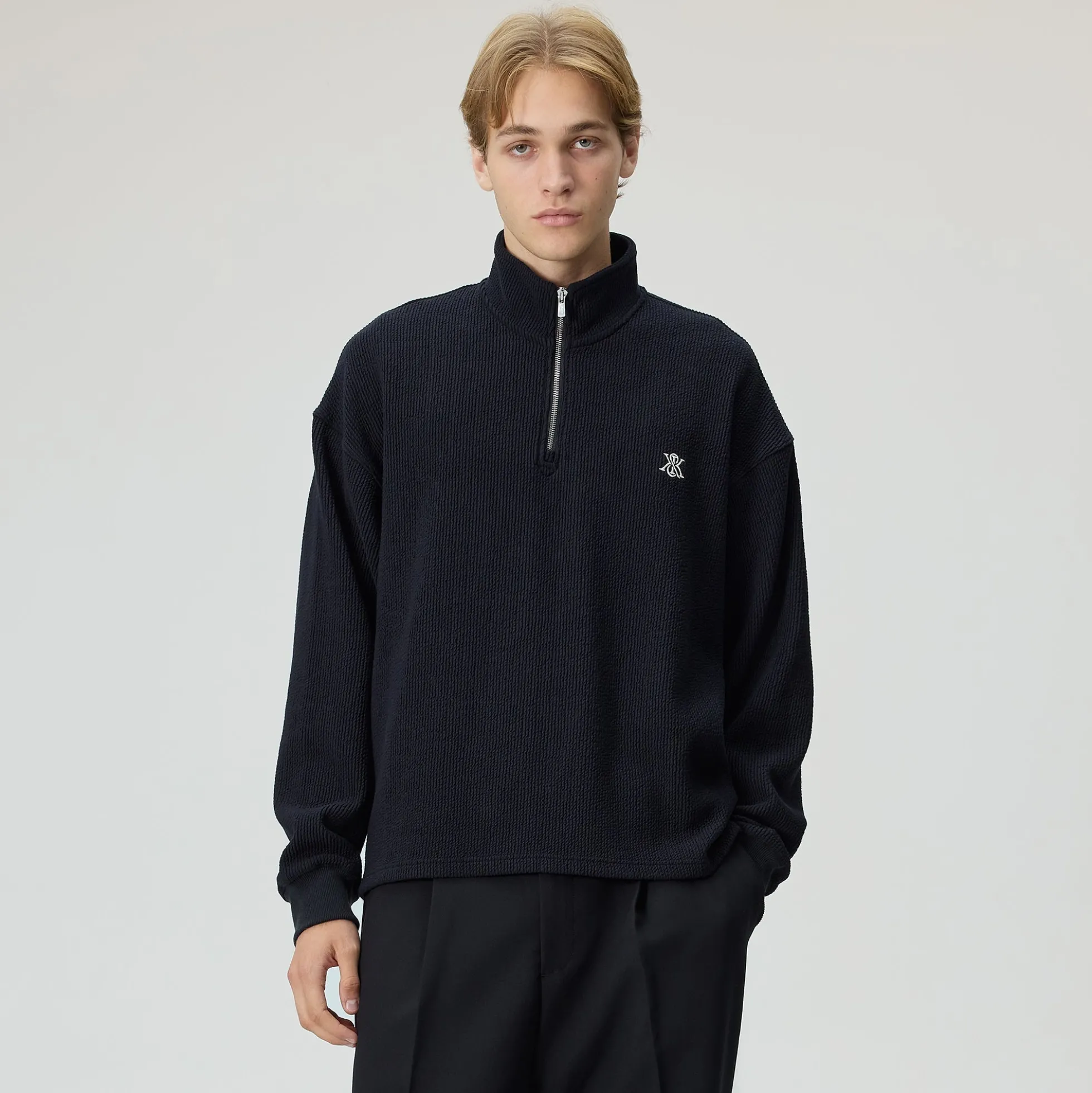 Kith Heavy Crepe Rib Knit Quarter Zip Nelson