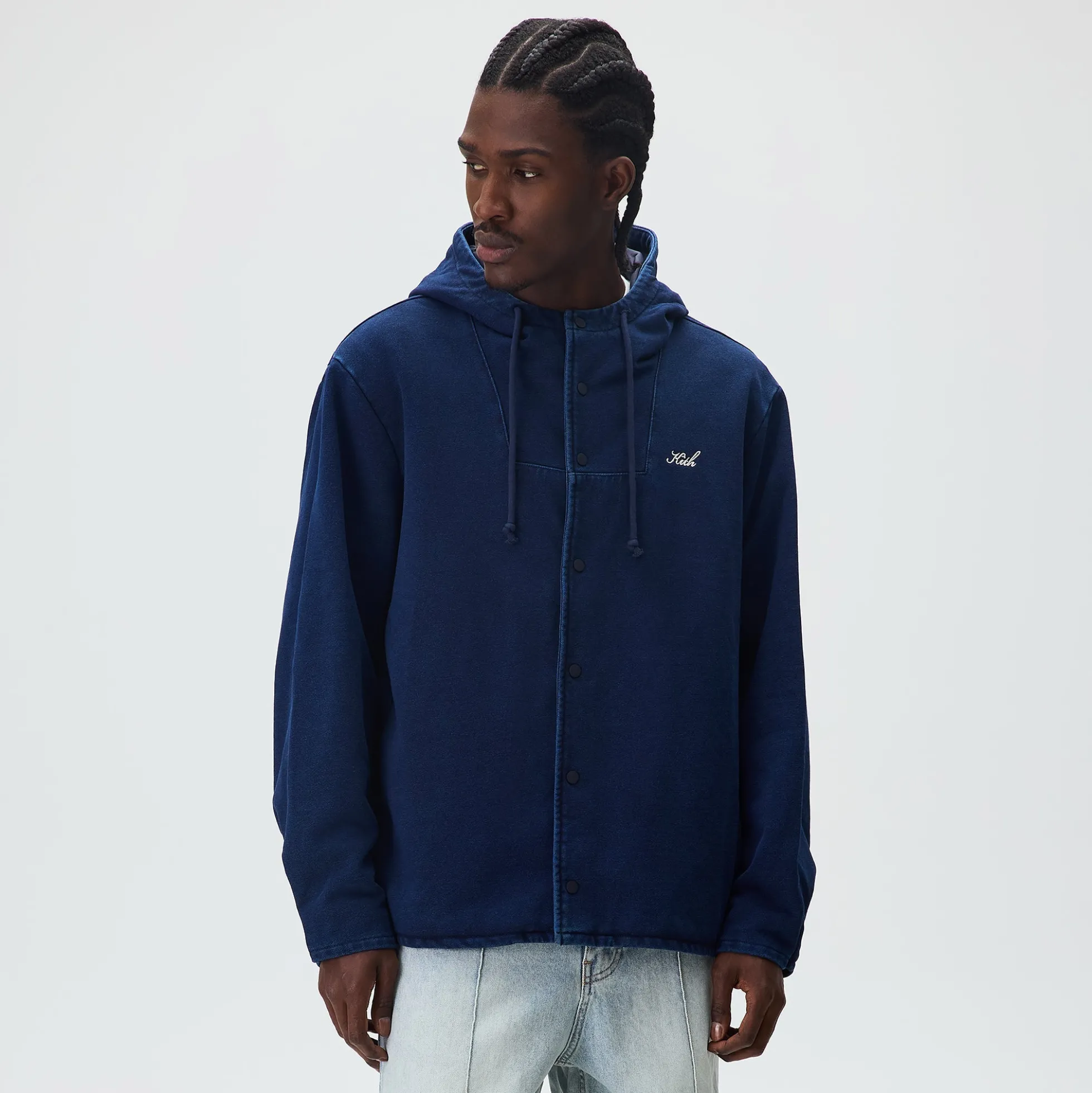 Kith Indigo Loopback Terry Dorian Jacket