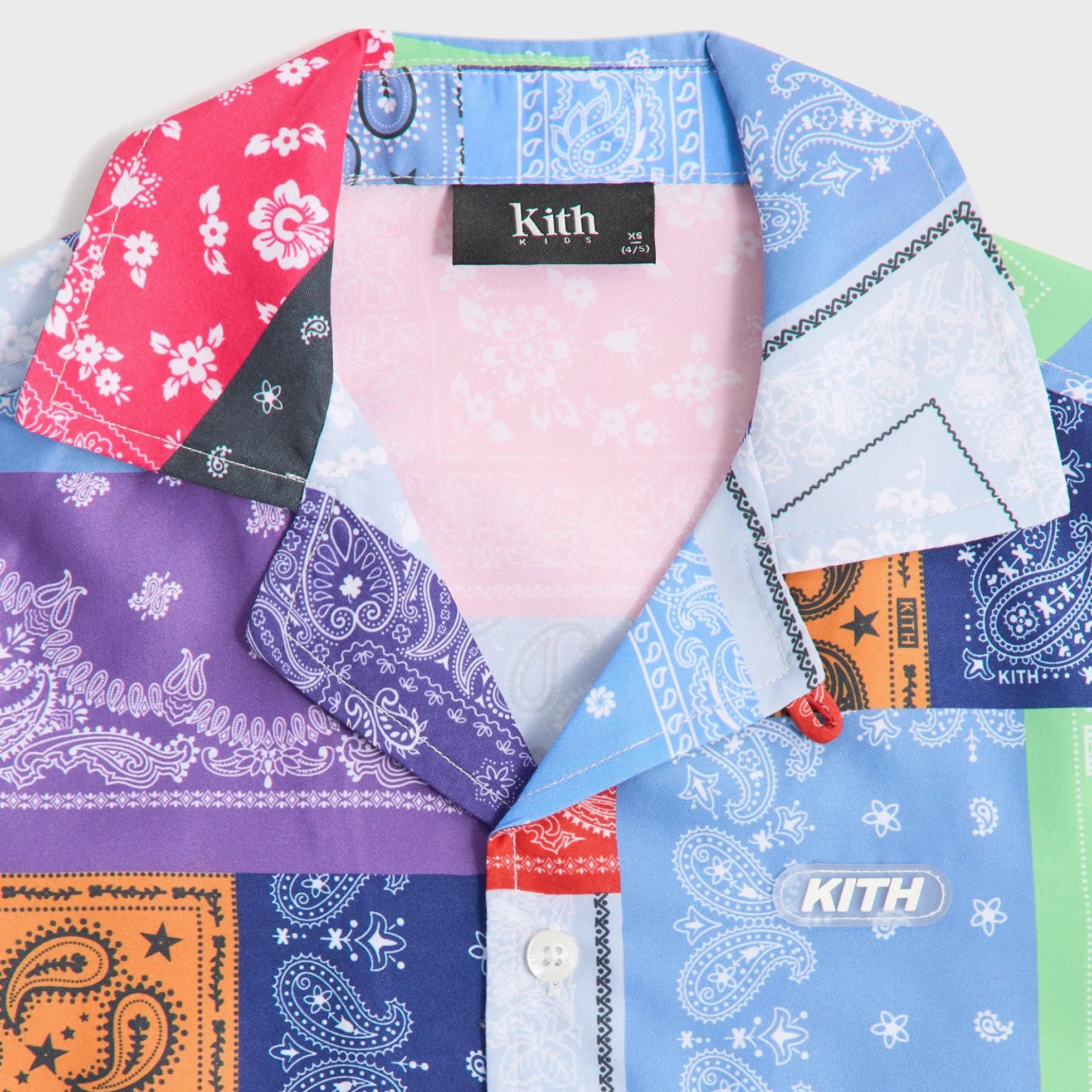 Kith Kids Bandana Splice Thompson Camp Swim Shirt