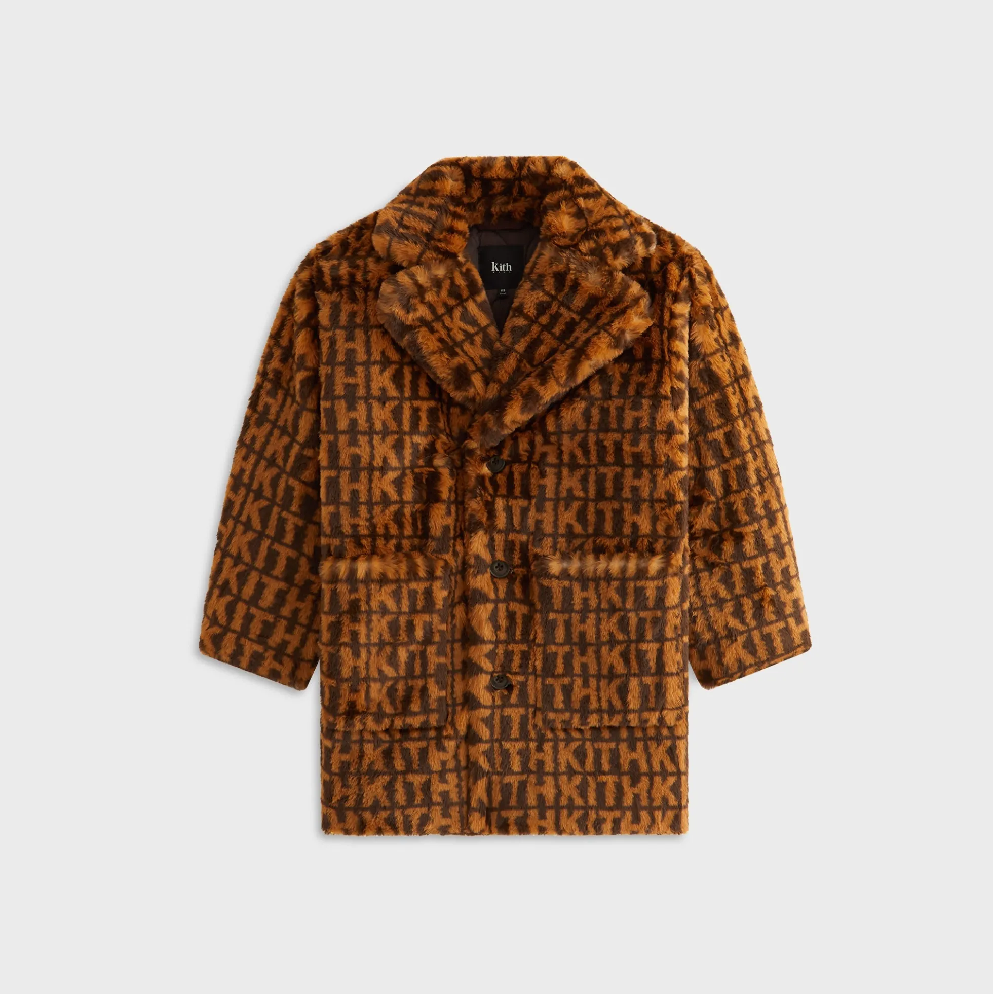 Kith Kids Faux Fur Monogram Royce Coat