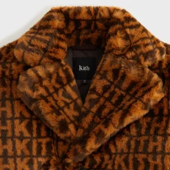 Kith Kids Faux Fur Monogram Royce Coat