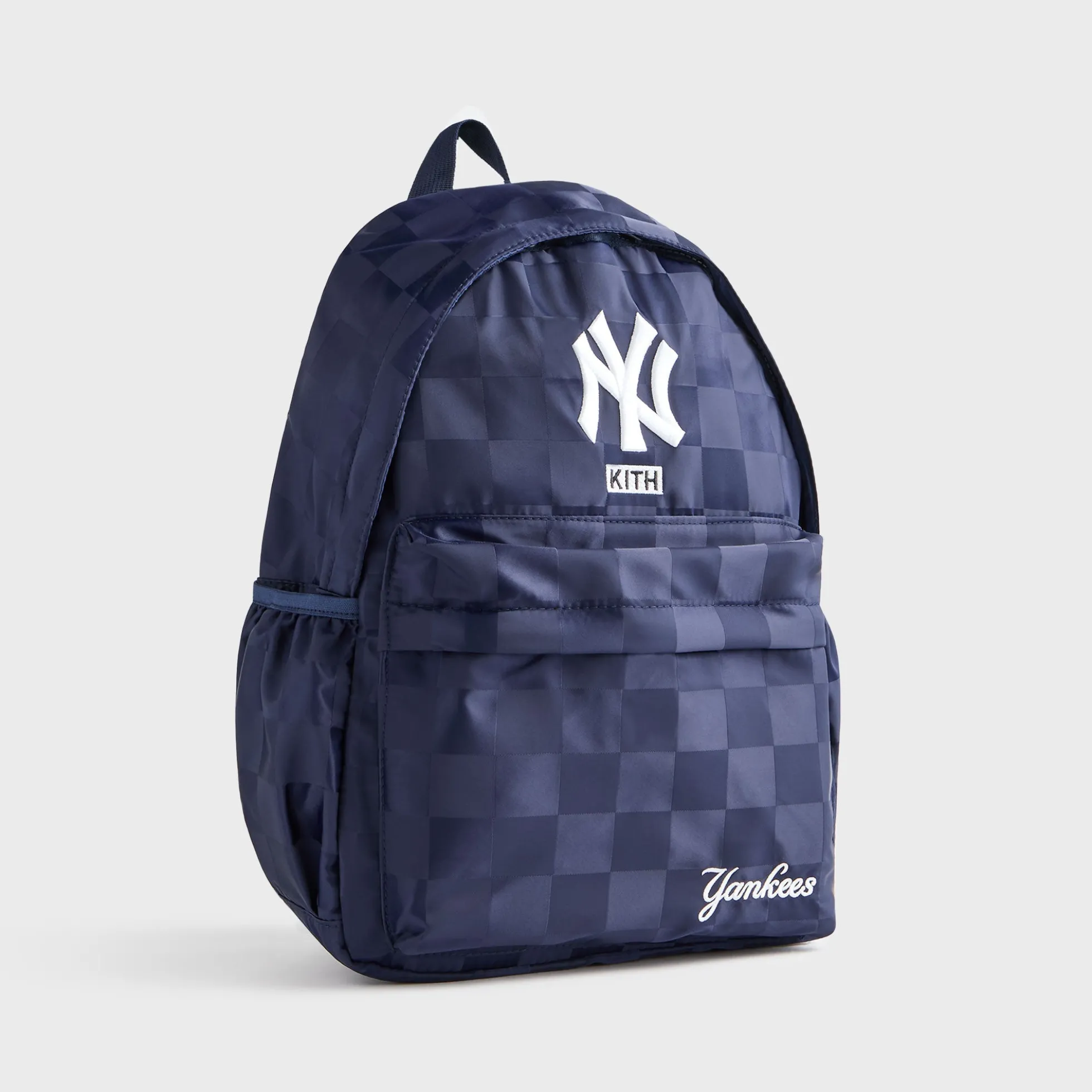 Kith Kids for the New York Yankees Checkered Satin Backpack