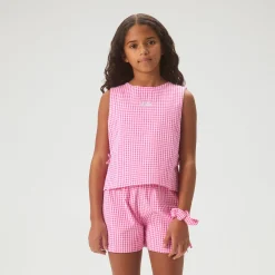 Kith Kids Gingham Cropped Tie Tank