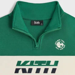 Kith Kids Logo Blocked Hunter Quarter Zip