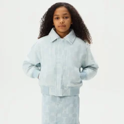 Kith Kids Monogram Denim Bomber Jacket