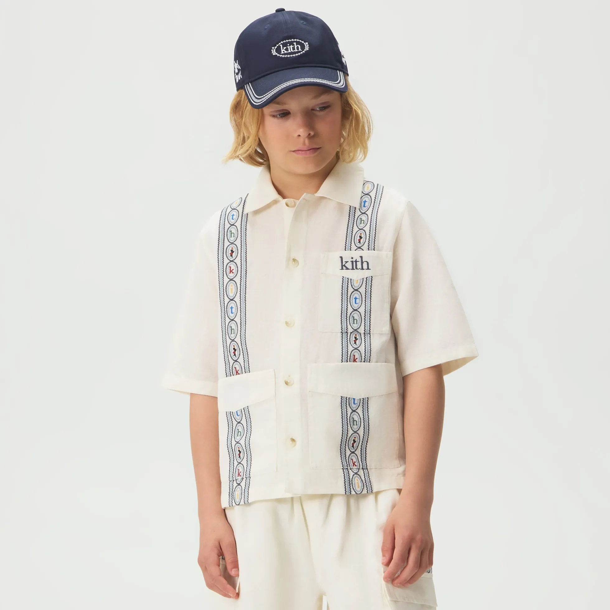 Kith Kids Novelty Embroidered Bennet Collared Shirt