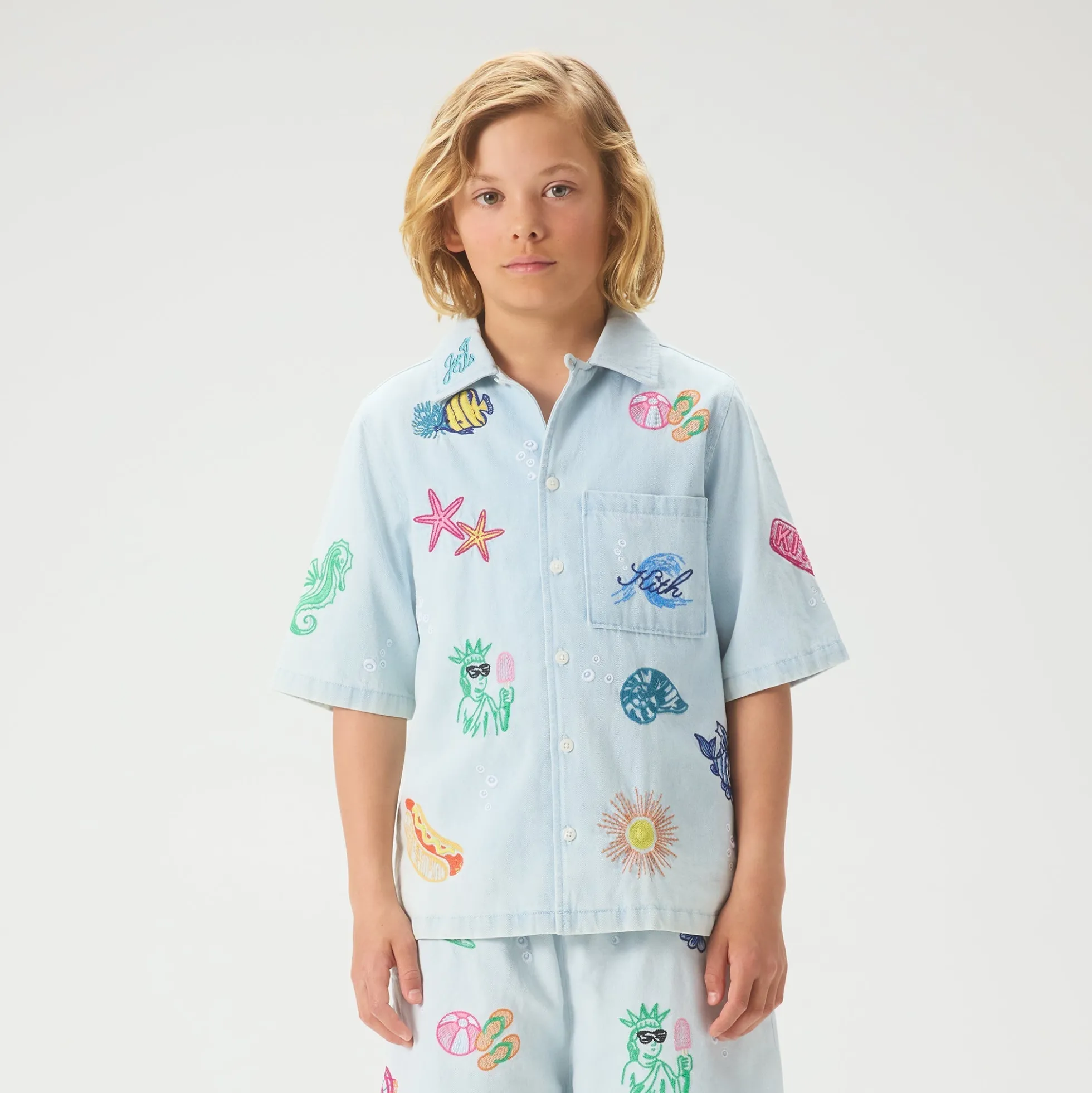 Kith Kids Novelty Thompson Camp Shirt