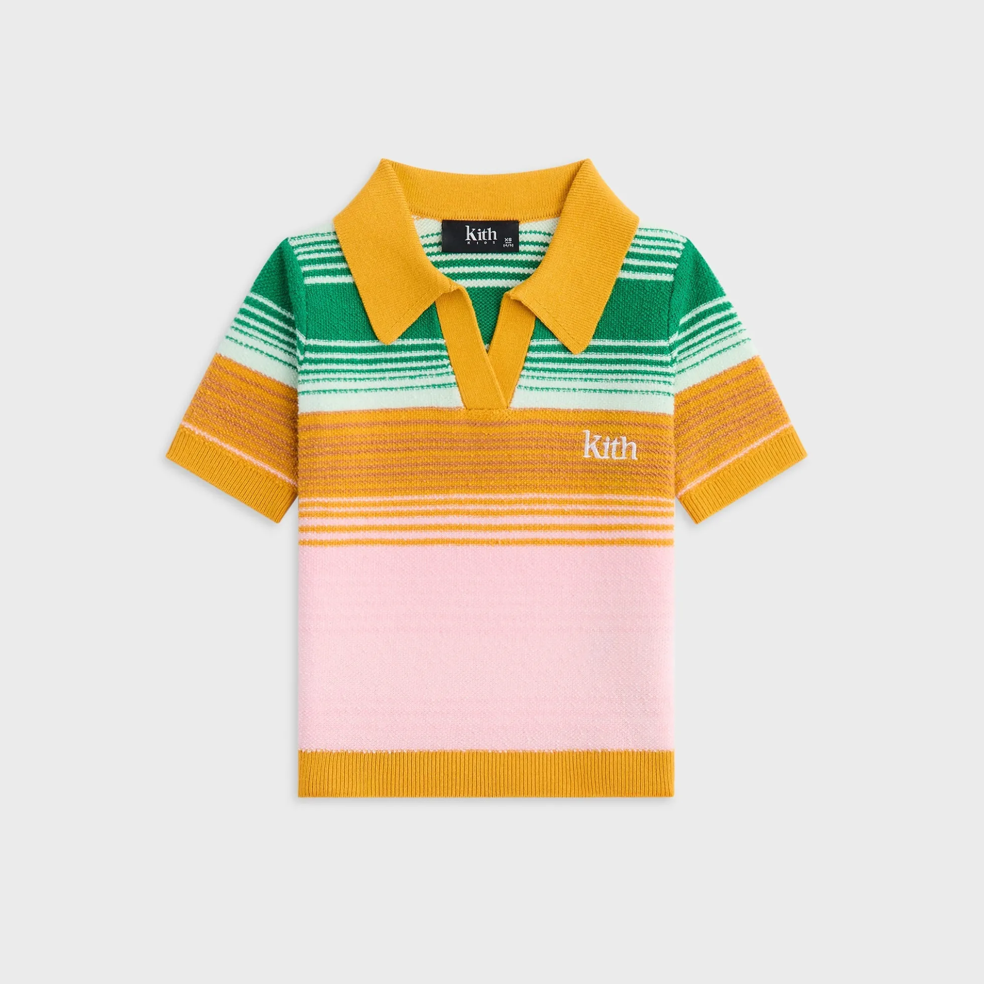 Kith Kids Striped Cropped Polo