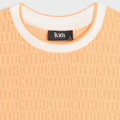 Kith Kids Textured Monogram Fei Cropped Tee
