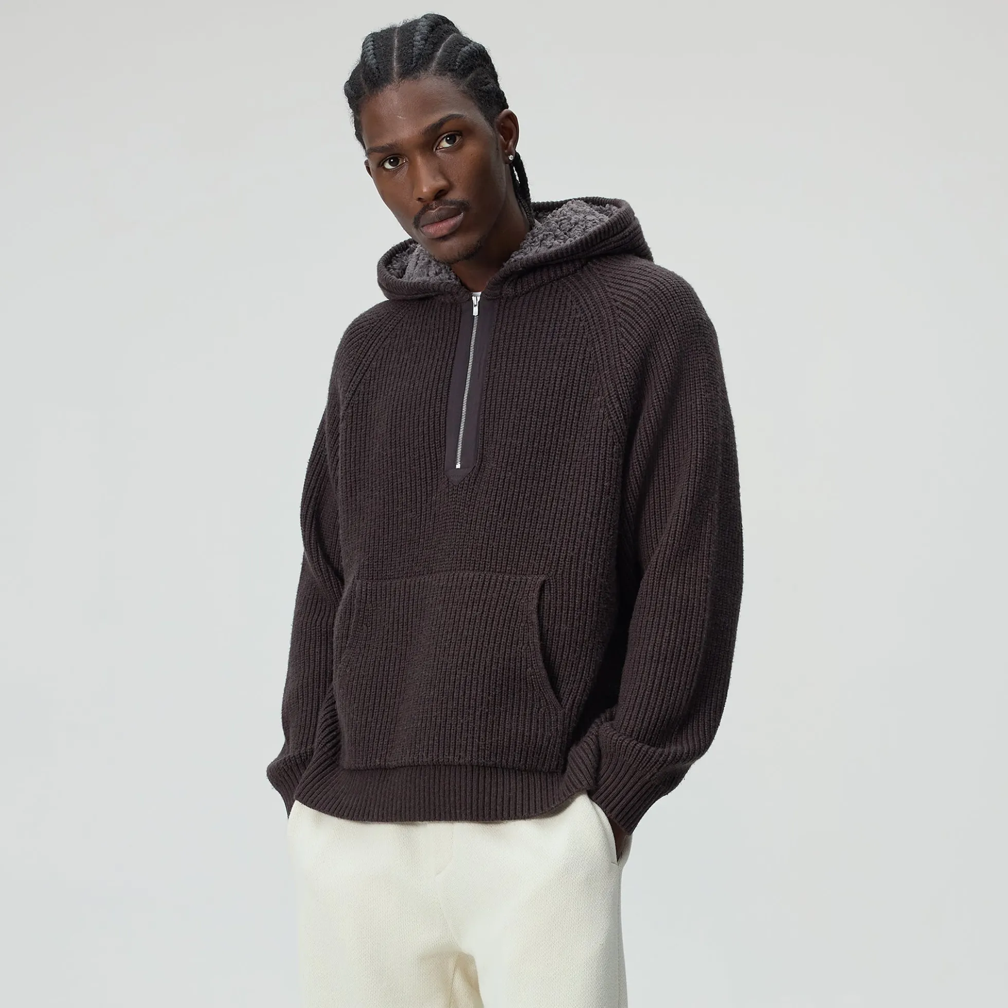 Kith Merino Knit Quarter Zip Hoodie